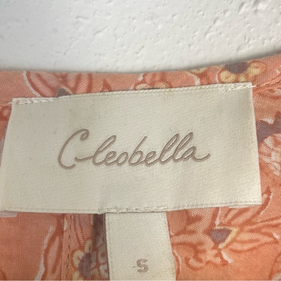 CLEOBELLA Amaryllis Organic Cotton Block Print Peasant Blouse S NWT - Picture 3 of 8